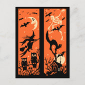  Halloween Silhouette Illustratie Briefkaart (Voorkant)