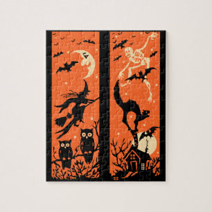 Halloween Silhouette Illustratie Legpuzzel