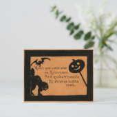 Halloween Silhouettes Feestdagenkaart (Staand voorkant)