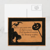 Halloween Silhouettes Feestdagenkaart (Voorkant / Achterkant)