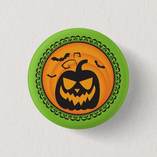 Halloween Silhouettes Pumpkin Badge Ronde Button 3,2 Cm (Voorkant)