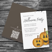 Halloween Simple Cute Pumpkin QR Code Map Piccon Kaart