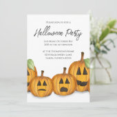 Halloween Simple Cute Pumpkin QR Code Social Media Kaart (Staand voorkant)