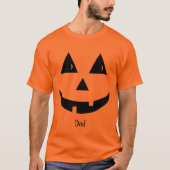 Halloween Simple Oranje Jack O Lantern Funny T-shirt (Voorkant)