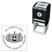 Halloween Simple Whimsical Pumpkin Cute Zelfinktende Stempel (In situ)