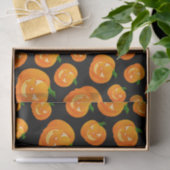 Halloween Sinaasappel & Black Cartoon Pumpkin - Tissuepapier (Geschenk)
