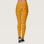 Halloween Sinaasappel Black Happy Halloween Holida Leggings (Achterkant)