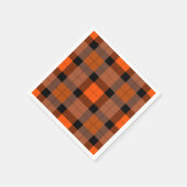 Halloween Sinaasappel Black Plaid Servet (Hoek)