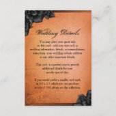 Halloween Sinaasappel & Black Rozen Weddenschap De Informatiekaartje (Voorkant)