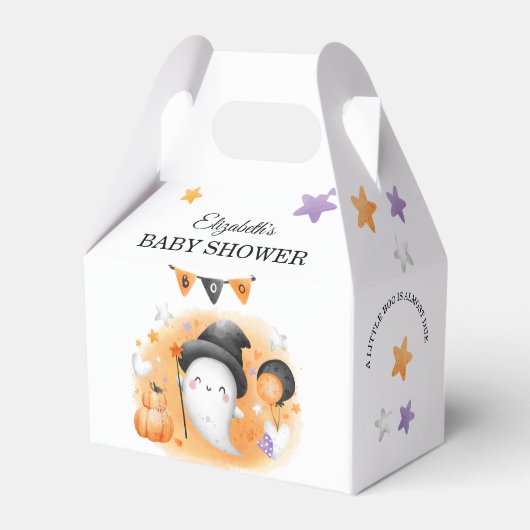 Halloween Sinaasappel Boo Baby shower Leuke Favor  Bedankdoosjes (Achterkant)