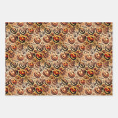 Halloween sinaasappel bruin stijlvol inpakpapier vel (Voorkant)