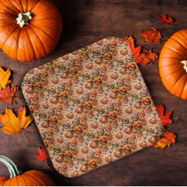 Halloween sinaasappel bruin stijlvol papieren bordje