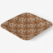 Halloween sinaasappel bruin stijlvol papieren bordje (Gebogen)