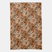 Halloween sinaasappel bruin stijlvol theedoek (Verticaal)