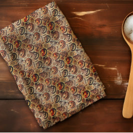 Halloween sinaasappel bruin stijlvol theedoek