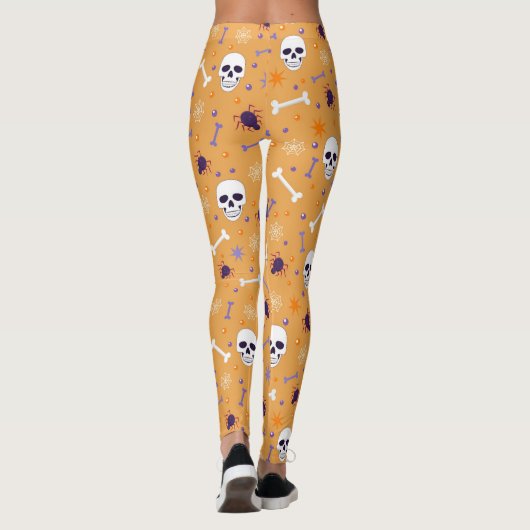 Halloween Sinaasappel en Skulls, Botten, Spiers &  Leggings (Achterkant)