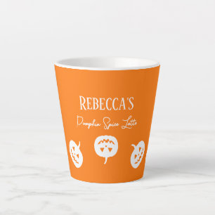 Halloween Sinaasappel en Witte Pompoen Spice Latte Mok