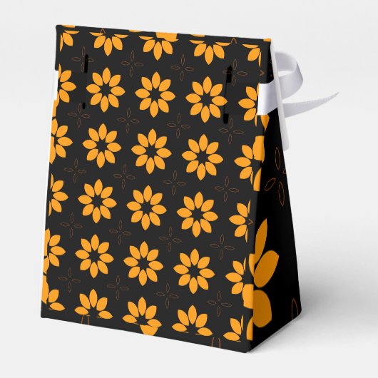 Halloween Sinaasappel en zwart Abstract Pattern Bedankdoosjes (Achterkant)