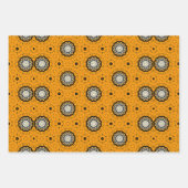 Halloween Sinaasappel en zwart Abstract Pattern Inpakpapier Vel (Voorkant)