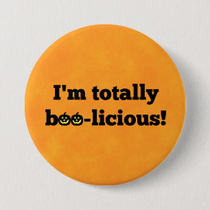 Halloween Sinaasappel - "Ik ben helemaal gek!" Ronde Button 7,6 Cm