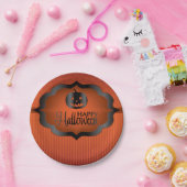 Halloween sinaasappel jack o'lantern papieren bordje (Feest)