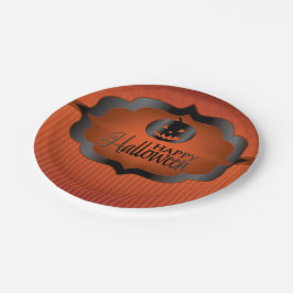 Halloween sinaasappel jack o'lantern papieren bordje