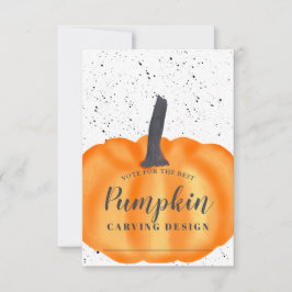 Halloween sinaasappel pompoen carving ontwerp stem kaart
