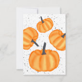 Halloween sinaasappel pompoen carving ontwerp stem kaart (Achterkant)