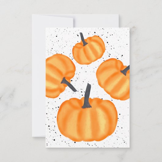 Halloween sinaasappel pompoen carving ontwerp stem kaart (Achterkant)