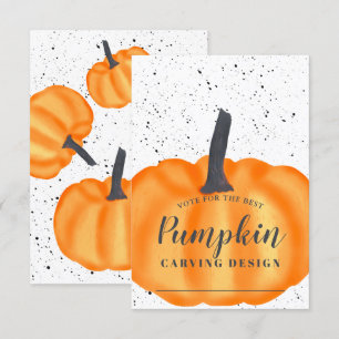 Halloween sinaasappel pompoen carving ontwerp stem kaart