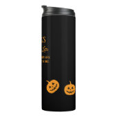 Halloween Sinaasappel Pompoen Spice Sweet of Nice Thermosbeker (Geroteerd rechts)
