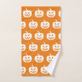 Halloween Sinaasappel pompoenen patroon griezelig Bad Handdoek (Handdoek)