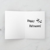 Halloween sinaasappel pompoenjack o lantaarnvleerm kaart (Binnen)