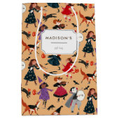 Halloween sinaasappel schattige kinderen medium cadeauzakje (Voorkant)