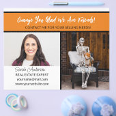 Halloween sinaasappel voor Estate Agent, blij dat  Flyer (Enkel)