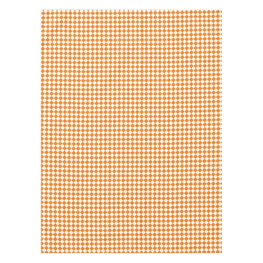 Halloween Sinaasappel Wit geruit Home Party Decor Tafelkleed (Voorkant)