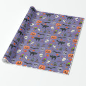 Halloween Sinaasappel Zwart Cadeaupapier (Uitgerold)