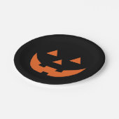 Halloween sinaasappel zwart Jack o lantaarn eng gr Papieren Bordje (Gekanteld)