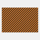 Halloween Sinaasappel Zwart Modern Patroon Aangepa Inpakpapier Vel (Voorkant)