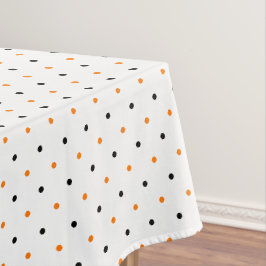 Halloween Sinaasappel Zwart Polka Dots Chic Party Tafelkleed