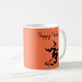 Halloween Sinaasappel zwarte heks Mok (Voorkant rechts)
