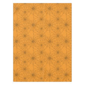 Halloween Sinaasappel Zwarte Spinnen Web Cobwebs Tafelkleed (Voorkant)