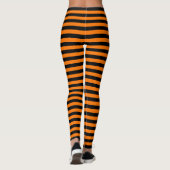 Halloween Sinaasappel zwarte strepen heks kostuum  Leggings (Achterkant)