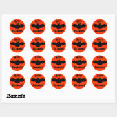 Halloween Sinaasappel zwarte vleermuis Stickers (Vel)