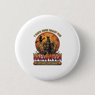 Halloween Sinds Laatste Spokenhuis Vliegende Heks_ Ronde Button 5,7 Cm
