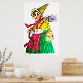 HALLOWEEN SINISTER OUDE CRONE POSTER (Keuken)