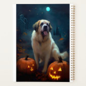 Halloween Sint Bernard Met Pompoenen Eng Planner (Achterkant)