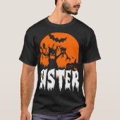 Halloween Sister Scary 31 oktober cadeau T-shirt (Voorkant)
