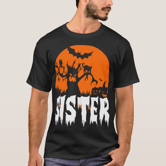 Halloween Sister Scary 31 oktober cadeau T-shirt (Voorkant)