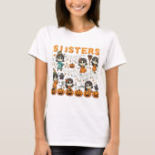 Halloween Sisters beroemd gemaakt door Spooky T-shirt (Voorkant)
